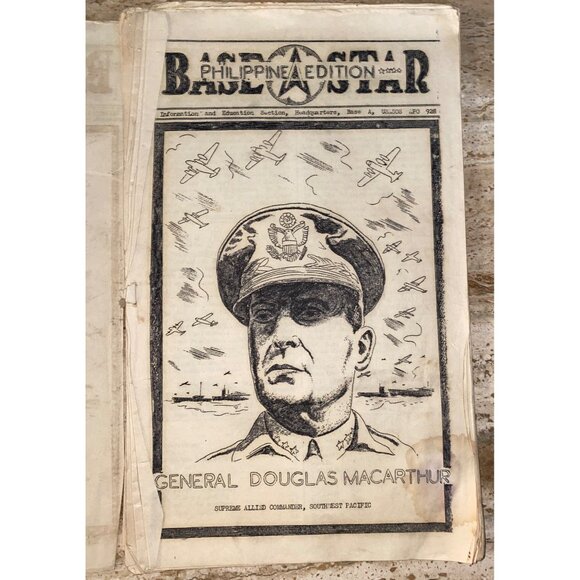 Vintage 1940s Base A Star Philippine Edition Featuring General Douglas MacArthur - Picture 4 of 8